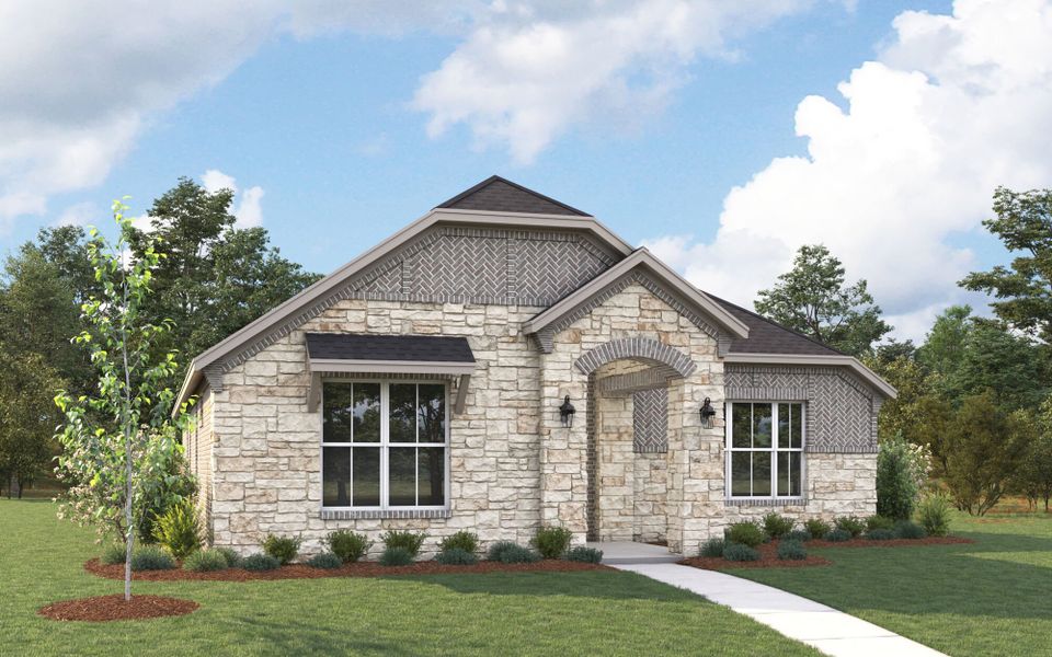 The Buchanan - Old World with Stone Elevation