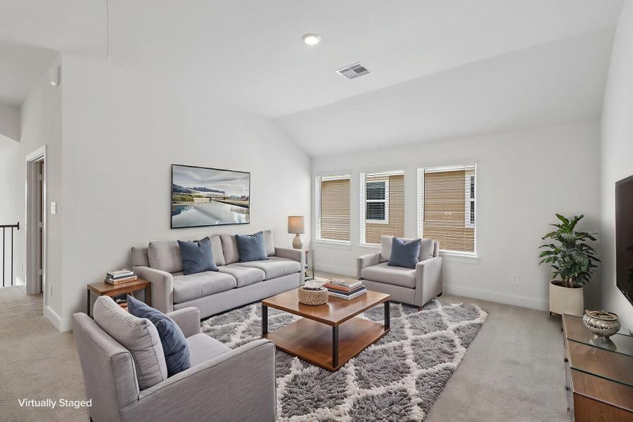 Furnished interior view inside a new home in Kingdom Heights, Rosenberg (Image 17). Furnished interior view inside a new home in Kingdom Heights, Rosenberg (Image 17).