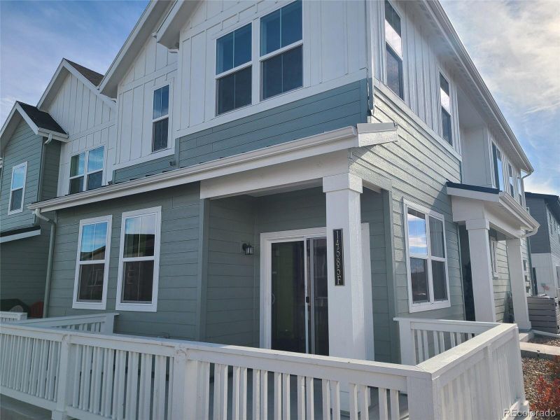 Exterior details and patio area of a home in , Arvada (Image 1).