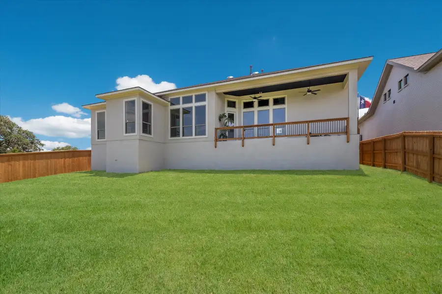 Exterior details and patio area of a home in Johnson Ranch, Bulverde (Image 24).