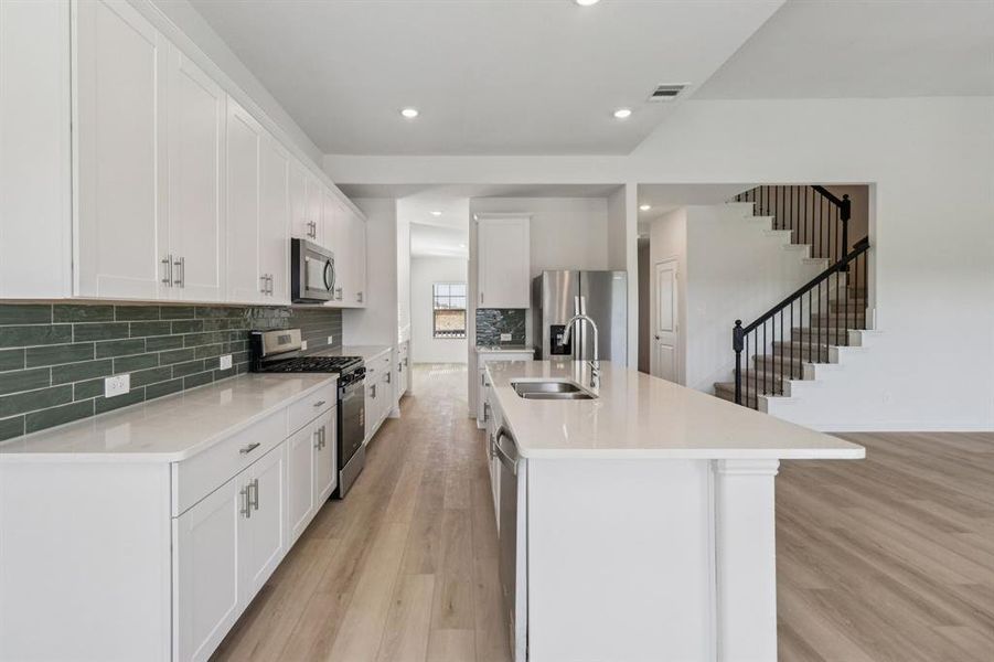 Furnished interior view inside a new home in Lakehaven - Premier Series, Farmersville (Image 10). Furnished interior view inside a new home in Lakehaven - Premier Series, Farmersville (Image 10).