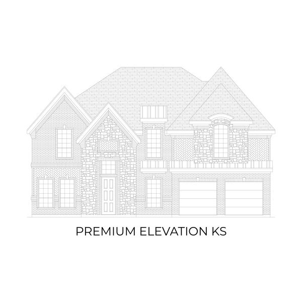 Representative rendering of the exterior for the Hillcrest 2F (w/Media) by First Texas Homes (Image 20).