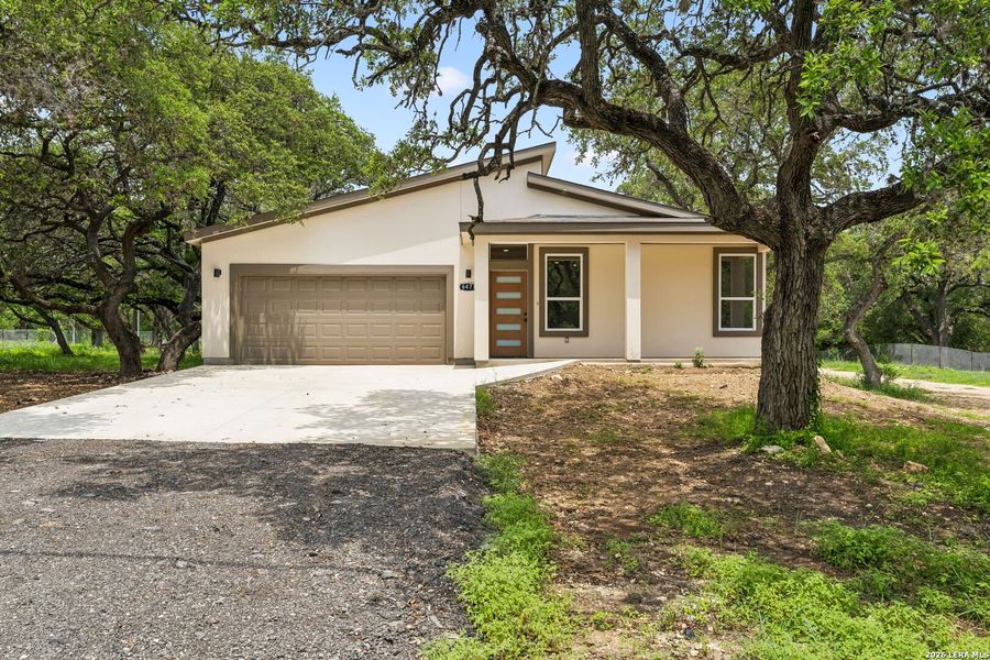 Front exterior of a new home in , San Antonio, TX, highlighting curb appeal (Image 17).