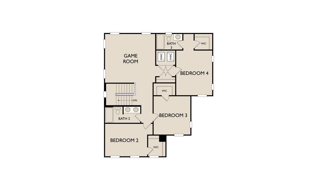2D floor plan layout for the Emory by Ashton Woods in Weslyn Park, St. Cloud, FL (Image 4).