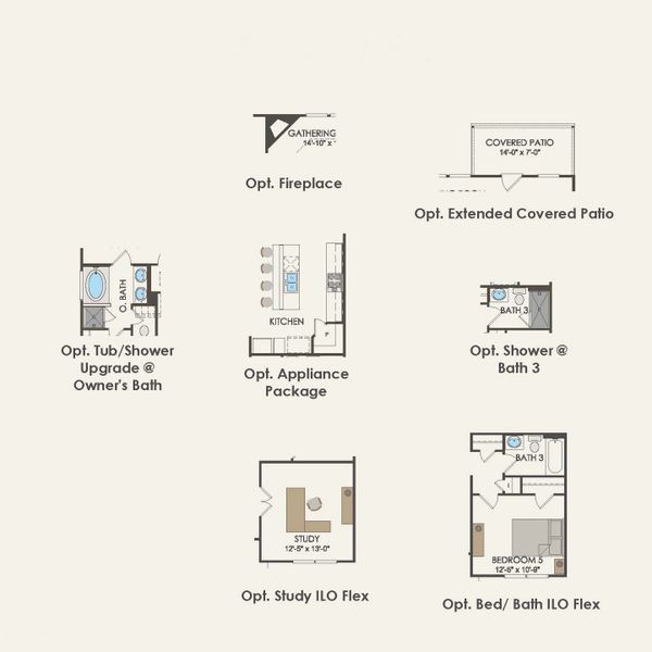 2D floor plan layout for the Sweetwater by Pulte Homes in Parks of Village Creek, Burleson, TX (Image 7).