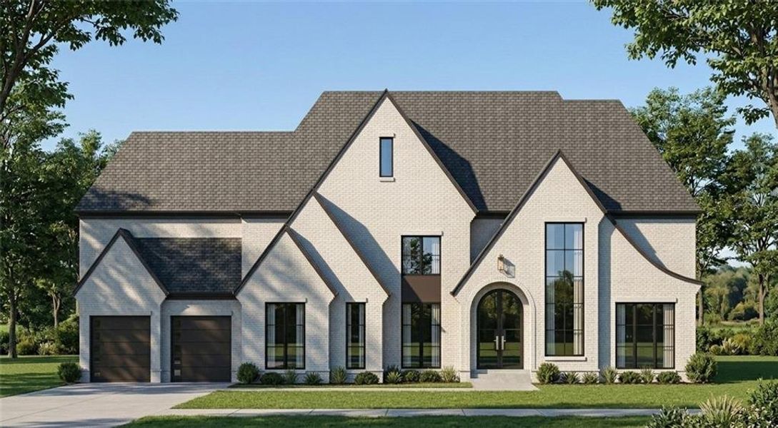 Front exterior of a new home in , Marietta, GA, highlighting curb appeal (Image 2). Front exterior of a new home in , Marietta, GA, highlighting curb appeal (Image 2).