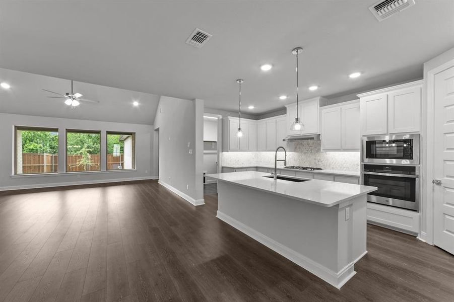 Furnished interior view inside a new home in Karis - Village Series, Crowley (Image 5). Furnished interior view inside a new home in Karis - Village Series, Crowley (Image 5).