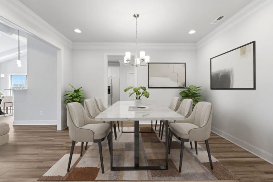 Furnished interior view inside a new home in Weybridge, Burlington (Image 15).