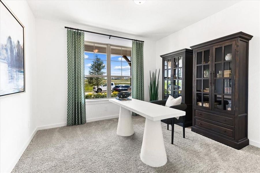 Furnished interior view inside a new home in Keeneland 50s, Aubrey (Image 6). Furnished interior view inside a new home in Keeneland 50s, Aubrey (Image 6).