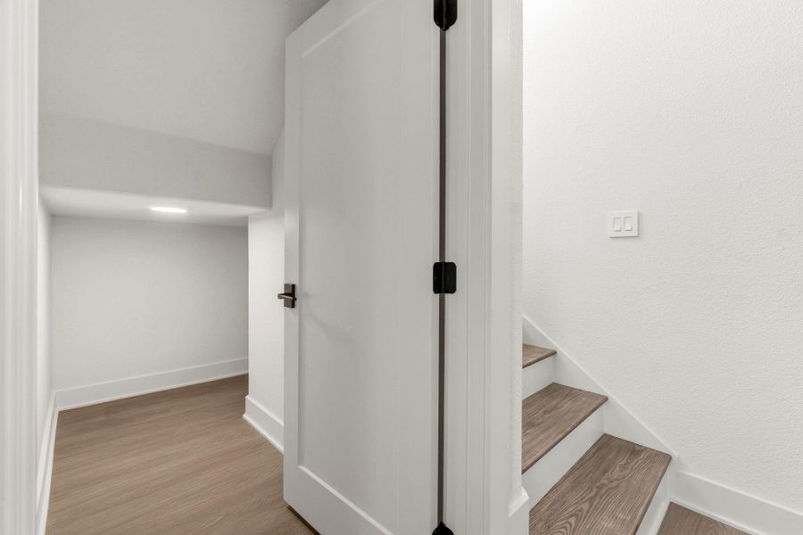 This is extra storage under stairs This is extra storage under stairs