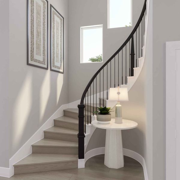 Furnished interior view inside a new home in Woodson’s Reserve 45′, Spring (Image 15).