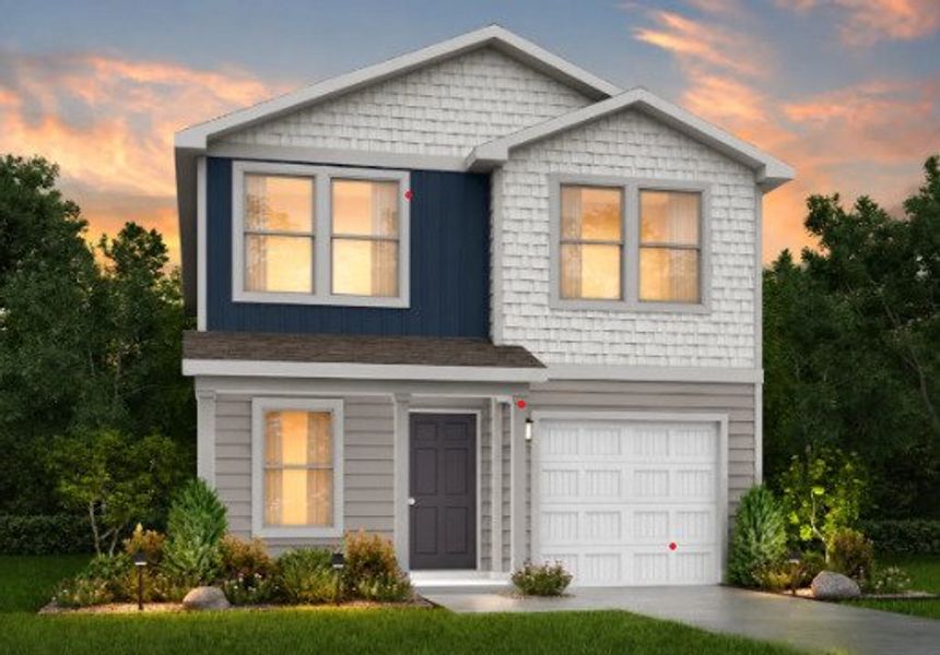 Front exterior of a new home in Pirate's Cove Estates, Vidor, TX, highlighting curb appeal (Image 1). Front exterior of a new home in Pirate's Cove Estates, Vidor, TX, highlighting curb appeal (Image 1).