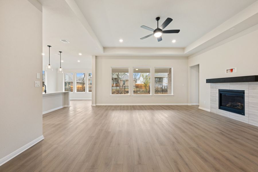 Representative unfurnished interior of a home built from the Carolina by Ashton Woods in The Estates at La Cima, San Marcos (Image 31). Representative unfurnished interior of a home built from the Carolina by Ashton Woods in The Estates at La Cima, San Marcos (Image 31).