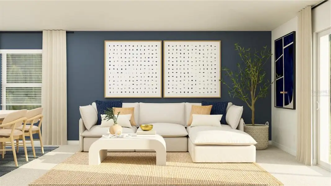 Furnished interior view inside a new home in Pine Meadows, Eustis (Image 3).