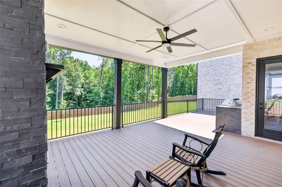 Exterior details and patio area of a home in , Buford (Image 46).