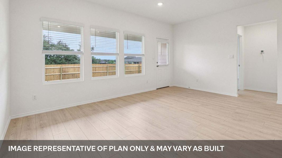 Representative unfurnished interior of a home built from the The Easton by D.R. Horton in Valverde, Bastrop (Image 11).