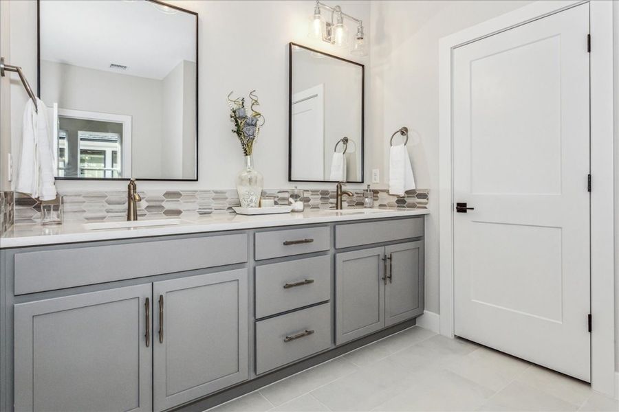 Representative furnished interior of a home built from the Bedford by Perfection Builders in The Courtyards at Cornerstone, Andover (Image 8).