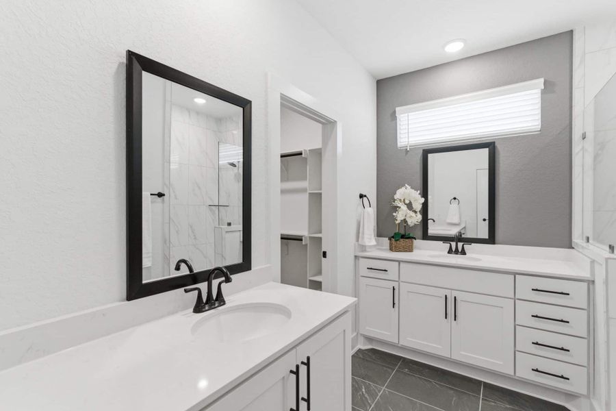 Representative furnished interior of a home built from the Balder by Chesmar Homes in Centero at Stone Oak, San Antonio (Image 9).