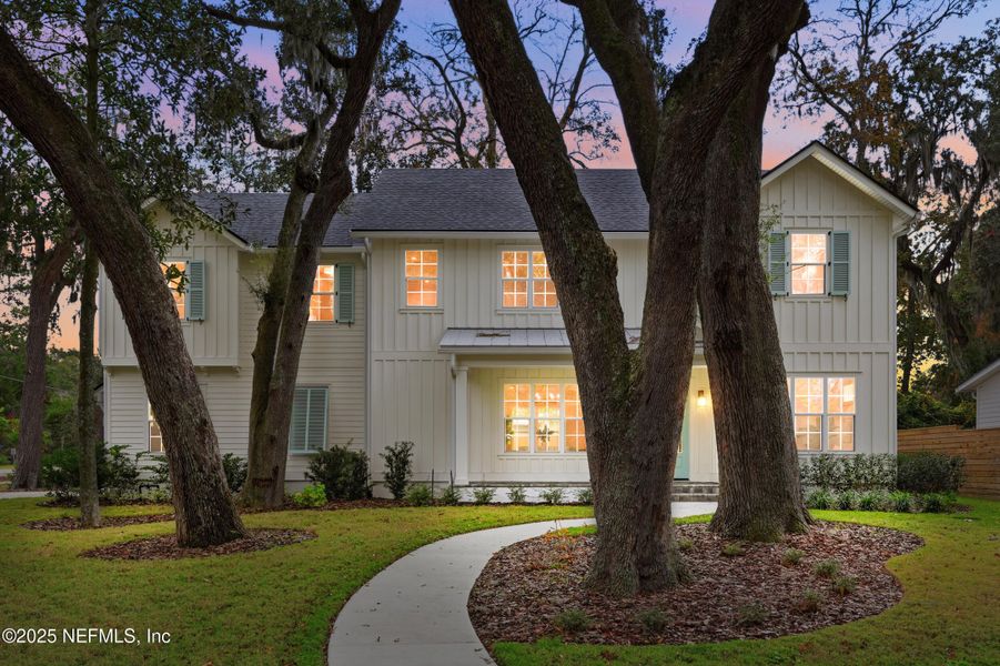 Front exterior of a new home in , Neptune Beach, FL, highlighting curb appeal (Image 2). Front exterior of a new home in , Neptune Beach, FL, highlighting curb appeal (Image 2).
