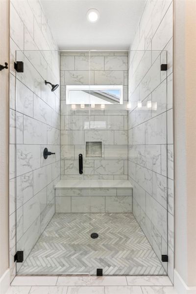 Bathroom with a stall shower Bathroom with a stall shower