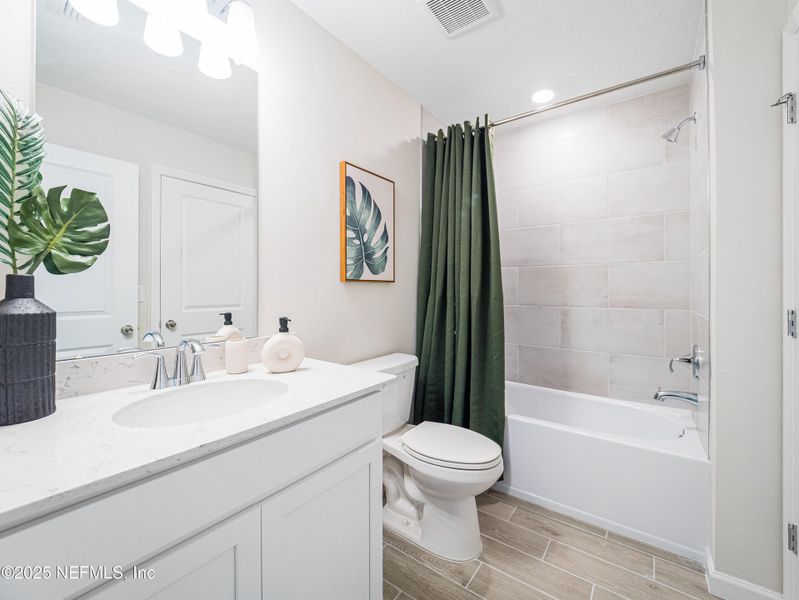 Furnished interior view inside a new home in Silver Falls Townhomes at Silverleaf, St. Augustine (Image 17). Furnished interior view inside a new home in Silver Falls Townhomes at Silverleaf, St. Augustine (Image 17).