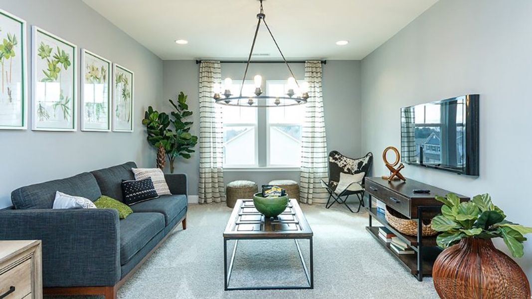 Furnished interior view inside a new home in Station Pointe, Angier (Image 16). Furnished interior view inside a new home in Station Pointe, Angier (Image 16).