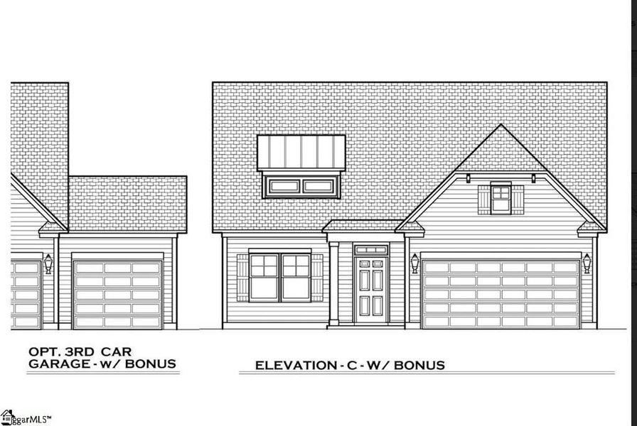 Exterior rendering of this home design in Springwood Grove, Central, SC (Image 1).