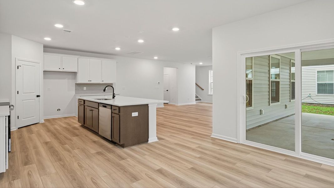 Furnished interior view inside a new home in Creekside at Andrews, Summerville (Image 7). Furnished interior view inside a new home in Creekside at Andrews, Summerville (Image 7).