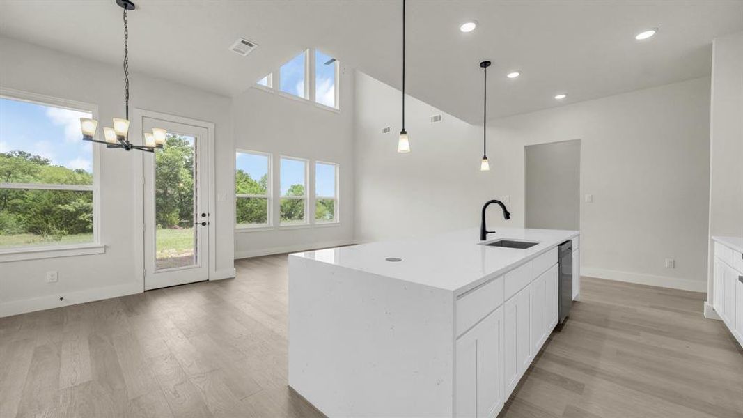 Furnished interior view inside a new home in Freeman Ranch, Weatherford (Image 8).