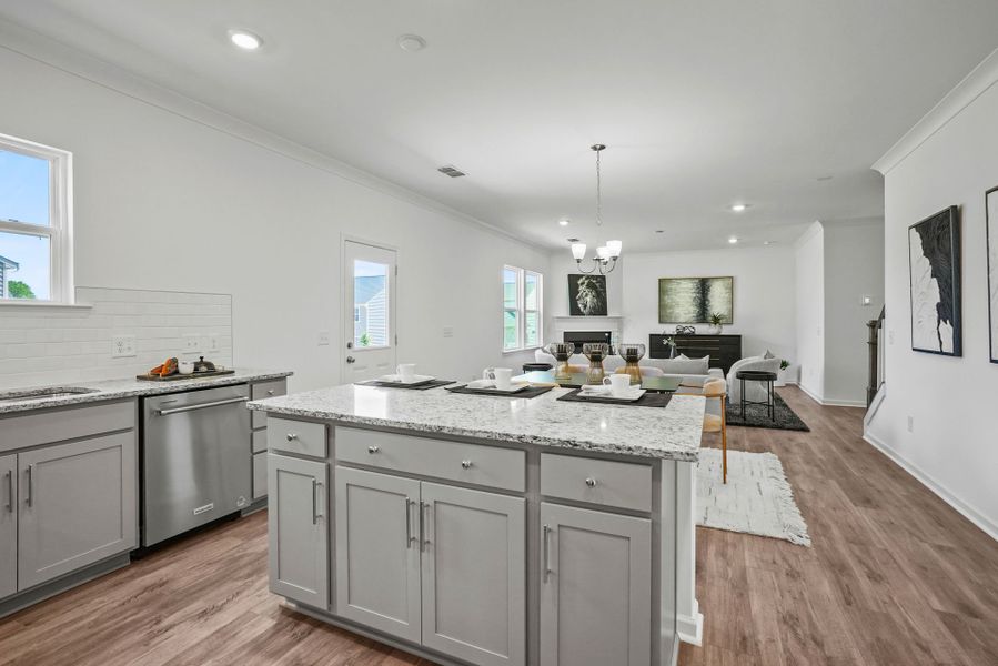 Spacious Kitchen with an Island