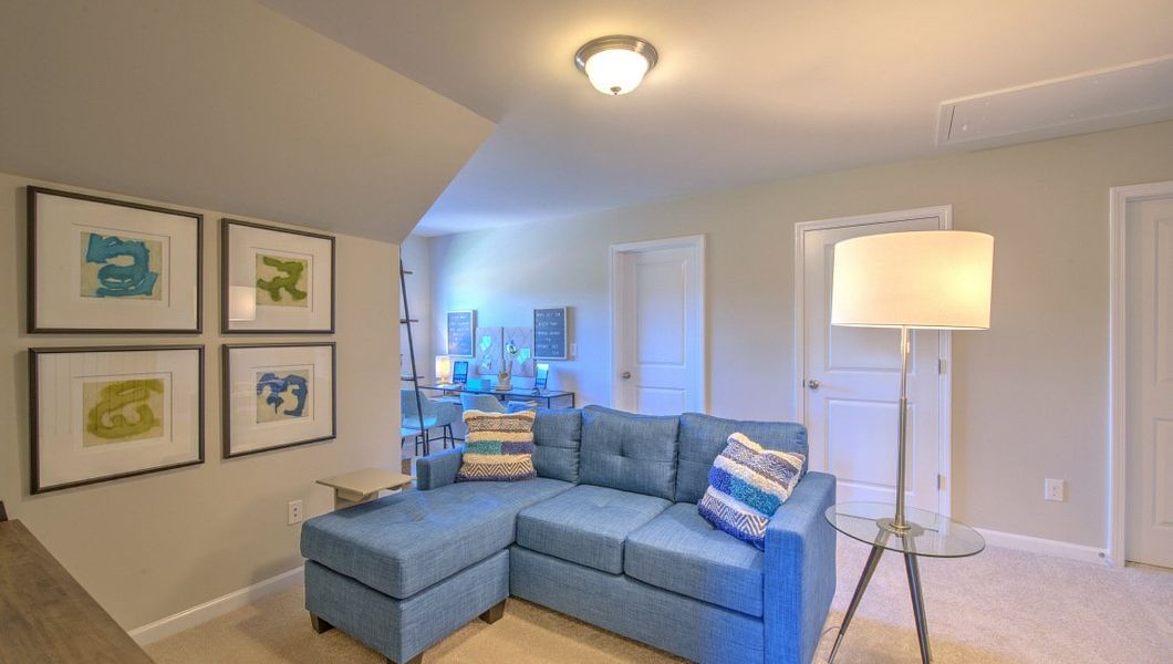 Furnished interior view inside a new home in Reserve at Tap Root Farms, Fletcher (Image 32).
