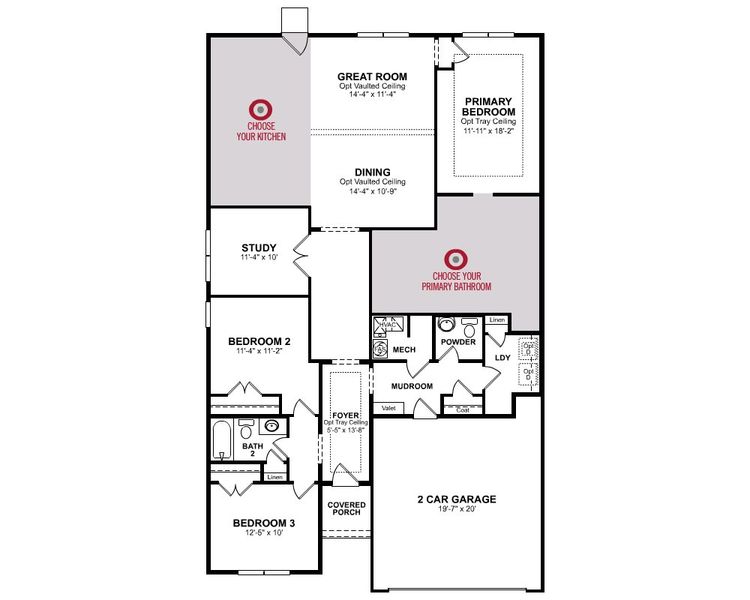 2D floor plan layout of this home in Sunset Landing, Little River, SC (Image 2).