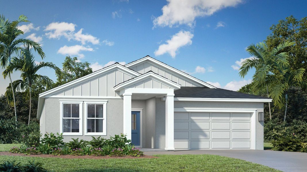 2D floor plan layout for the Castaway by DRB Homes in Willowbrook North, Winter Haven, FL (Image 5).