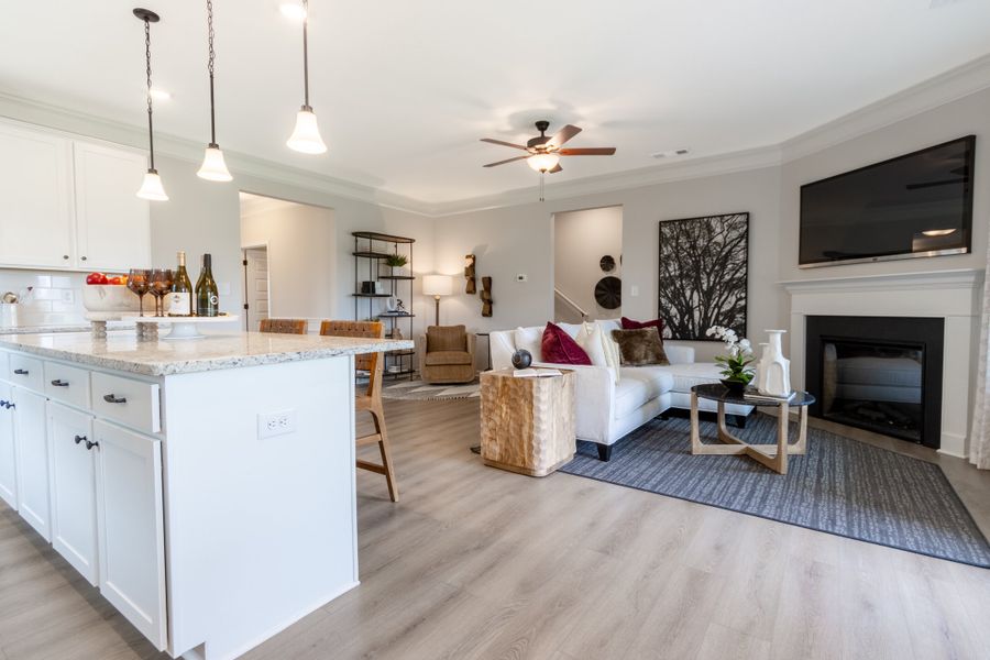 Bradley F with Bonus at Cobblestone Crossing Commons | Family Room and Kitchen Bradley F with Bonus at Cobblestone Crossing Commons | Family Room and Kitchen