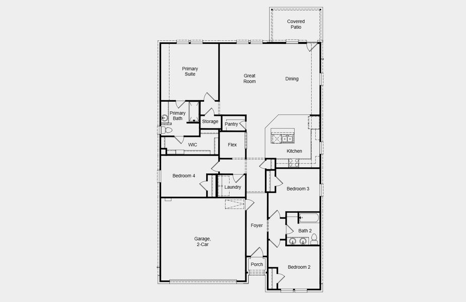 2D floor plan layout of this home in River Ridge, Crandall, TX (Image 4). 2D floor plan layout of this home in River Ridge, Crandall, TX (Image 4).