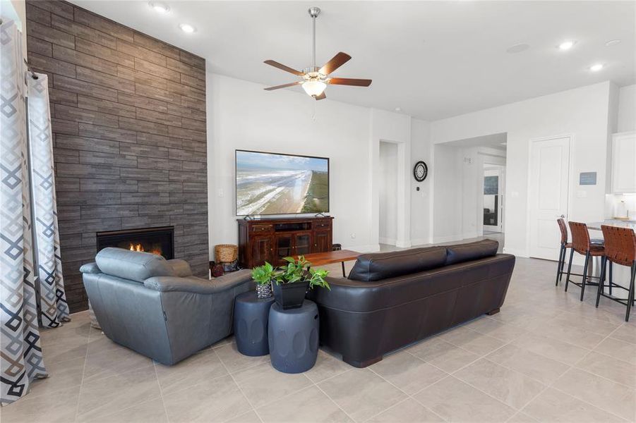 Living Room With Fireplace