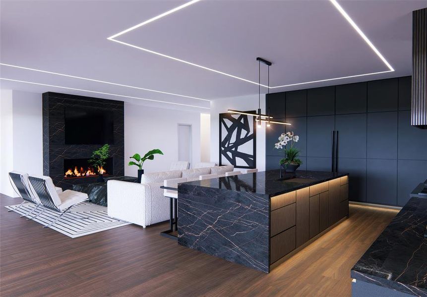 Furnished interior view inside a new home in , Dallas (Image 7). Furnished interior view inside a new home in , Dallas (Image 7).