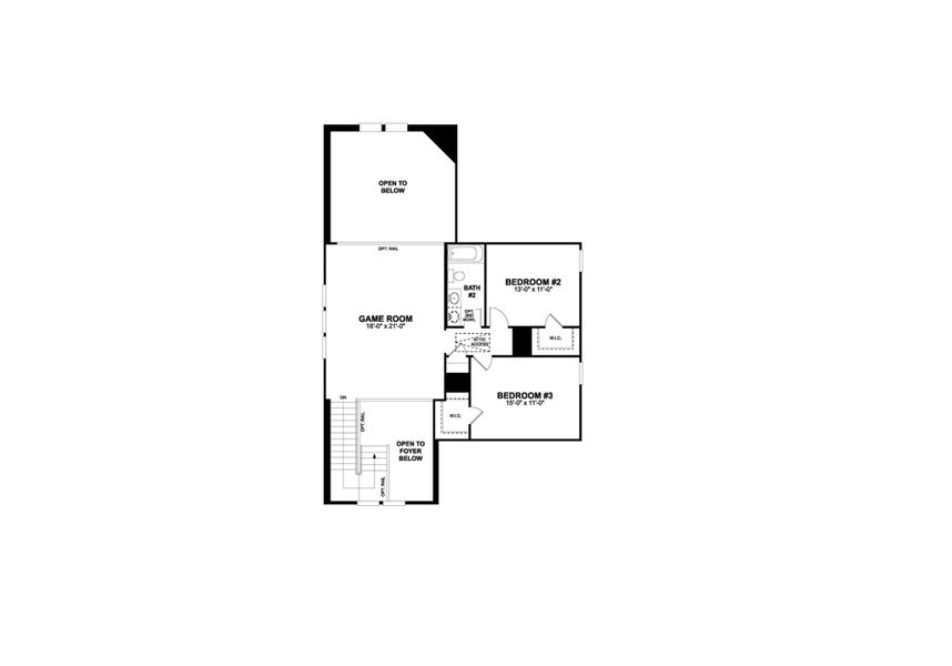 2D floor plan layout of this home in Cedar Brook, Leander, TX (Image 3).
