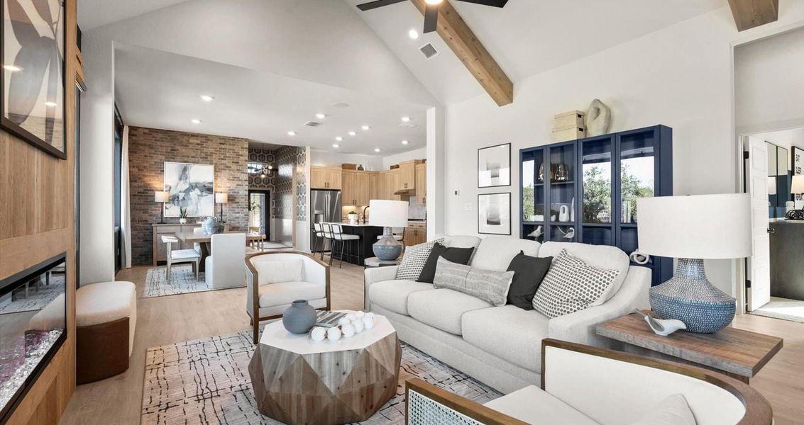 Furnished interior view inside a new home in Stream Waters, Seguin (Image 12).