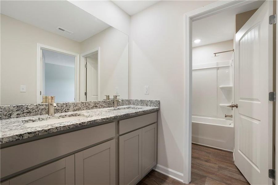 Furnished interior view inside a new home in Conner Springs, Social Circle (Image 7). Furnished interior view inside a new home in Conner Springs, Social Circle (Image 7).