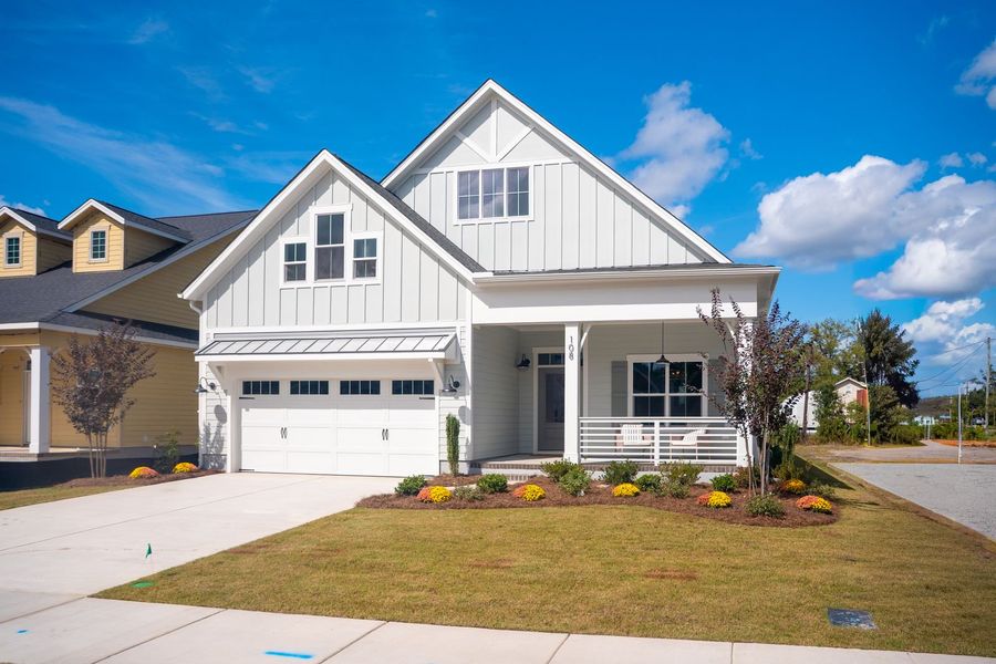 Representative exterior photo of a completed home built from the Beckett by Bill Clark Homes in Sidbury Landing, Wilmington, NC (Image 37). Representative exterior photo of a completed home built from the Beckett by Bill Clark Homes in Sidbury Landing, Wilmington, NC (Image 37).