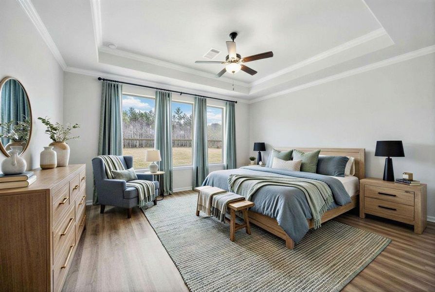 Virtually staged photo of home