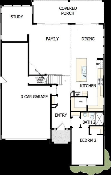 2D floor plan layout of this home in North Creek Village, Huntersville, NC (Image 5).