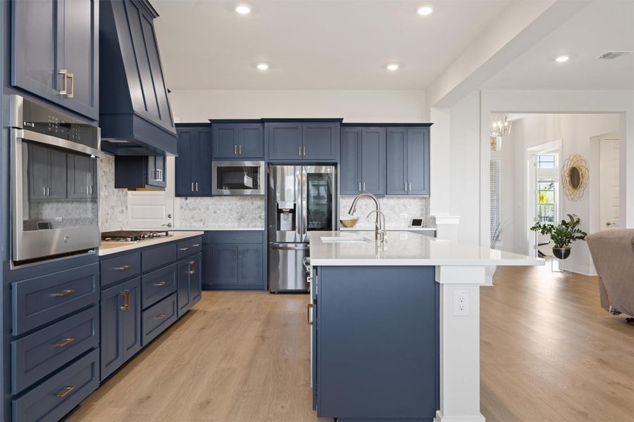 Furnished interior view inside a new home in Palmera Ridge, Leander (Image 10). Furnished interior view inside a new home in Palmera Ridge, Leander (Image 10).