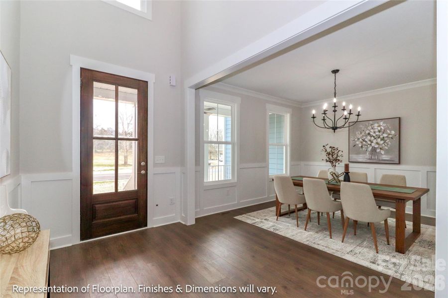 Furnished interior view inside a new home in , Mooresville (Image 4).