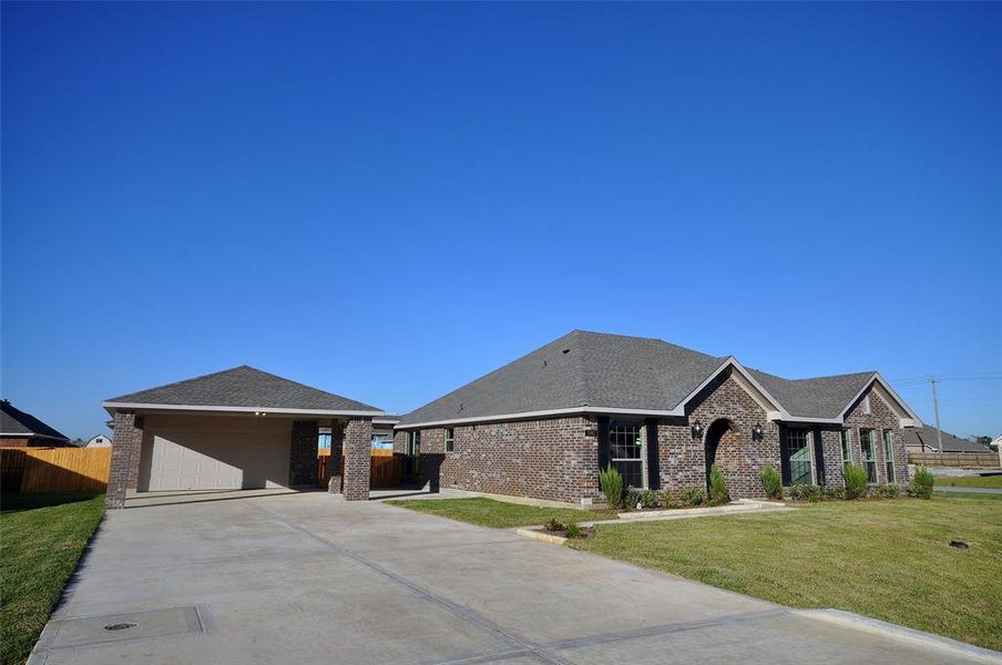 Wide Driveway to a 20x30 Detached Garage