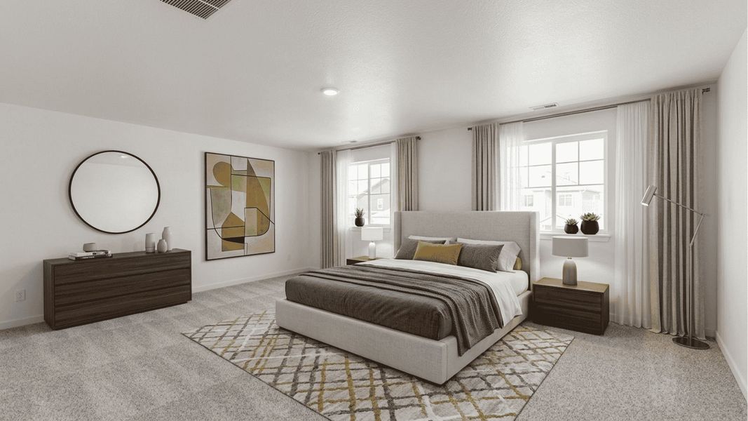 Furnished interior view inside a new home in The Ridge at Lorson Ranch, Colorado Springs (Image 8).