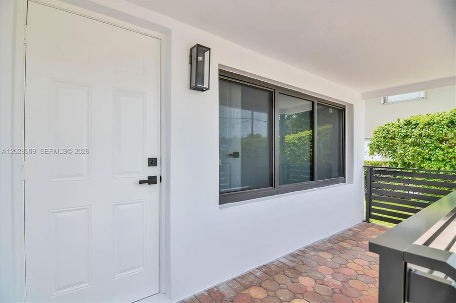 Exterior details and patio area of a home in , Miami (Image 26). Exterior details and patio area of a home in , Miami (Image 26).