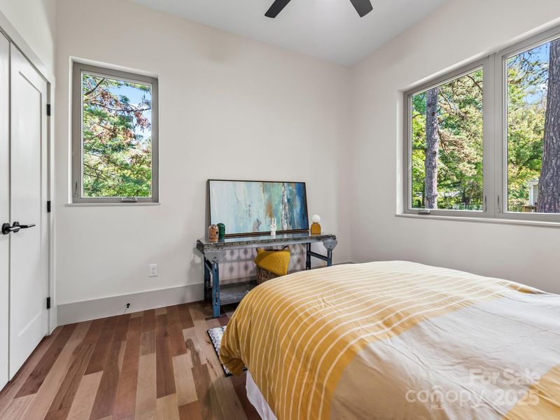 Big windows allowing in lots of natural light