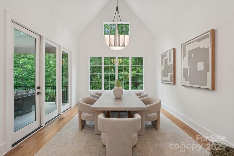 Furnished interior view inside a new home in Cardinal Crest, Weddington (Image 17).
